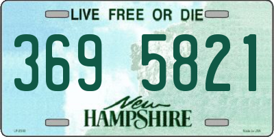 NH license plate 3695821