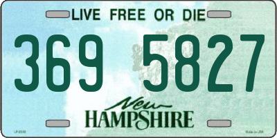 NH license plate 3695827