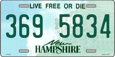 NH license plate 3695834