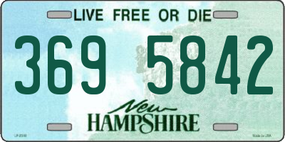 NH license plate 3695842