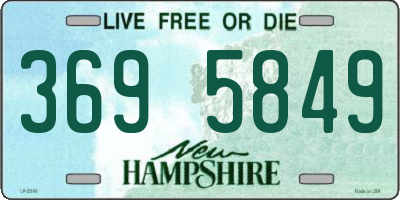 NH license plate 3695849