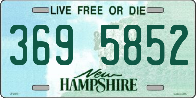 NH license plate 3695852