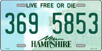 NH license plate 3695853