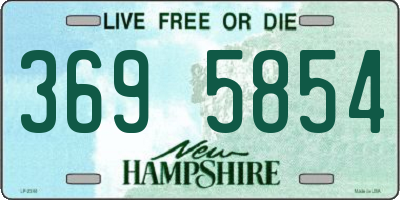 NH license plate 3695854