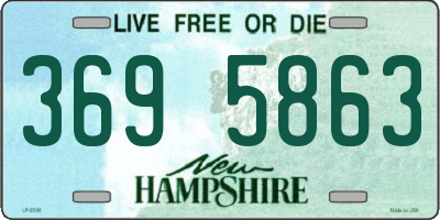 NH license plate 3695863