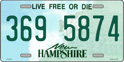 NH license plate 3695874