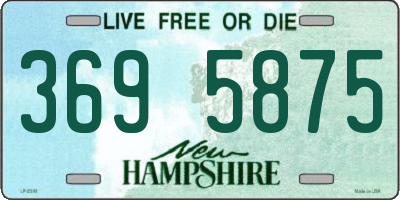 NH license plate 3695875