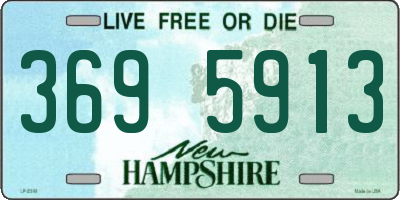 NH license plate 3695913
