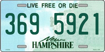 NH license plate 3695921