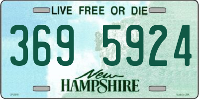 NH license plate 3695924