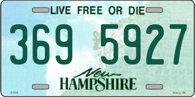 NH license plate 3695927