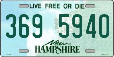 NH license plate 3695940