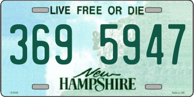 NH license plate 3695947