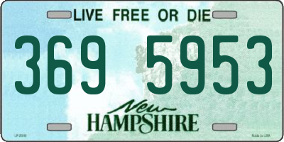 NH license plate 3695953