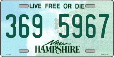 NH license plate 3695967