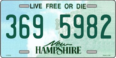 NH license plate 3695982