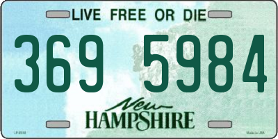 NH license plate 3695984