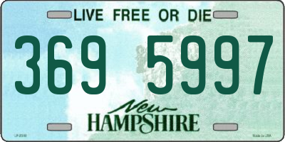 NH license plate 3695997