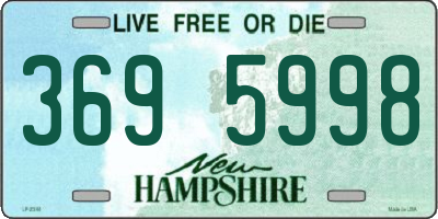 NH license plate 3695998