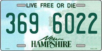 NH license plate 3696022