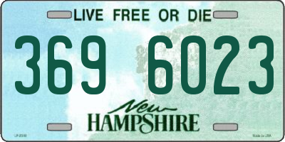 NH license plate 3696023