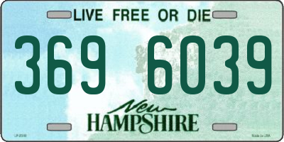 NH license plate 3696039
