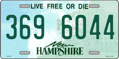 NH license plate 3696044