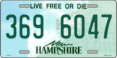 NH license plate 3696047