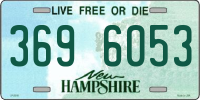 NH license plate 3696053