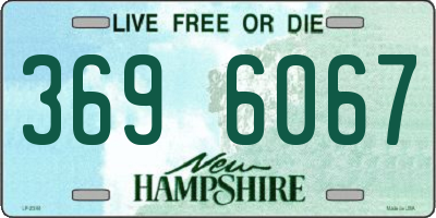 NH license plate 3696067