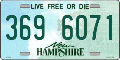 NH license plate 3696071