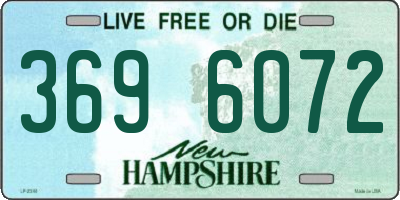 NH license plate 3696072