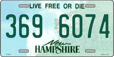 NH license plate 3696074