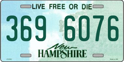 NH license plate 3696076