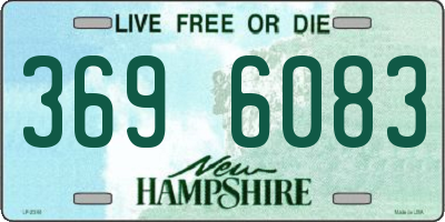 NH license plate 3696083