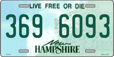 NH license plate 3696093