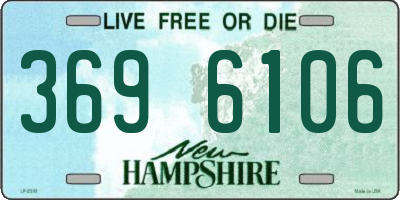 NH license plate 3696106
