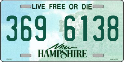 NH license plate 3696138