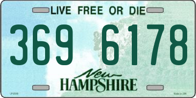 NH license plate 3696178