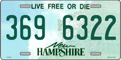 NH license plate 3696322