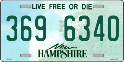 NH license plate 3696340
