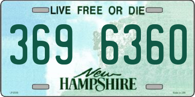 NH license plate 3696360