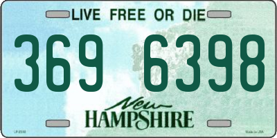 NH license plate 3696398