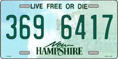 NH license plate 3696417