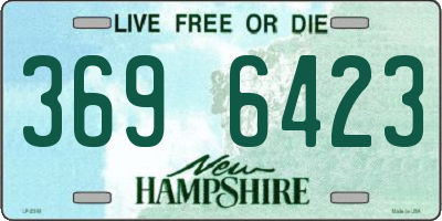 NH license plate 3696423