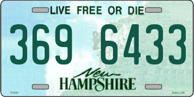 NH license plate 3696433