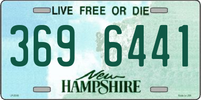NH license plate 3696441