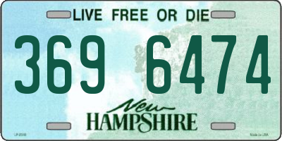 NH license plate 3696474