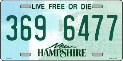 NH license plate 3696477