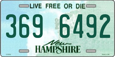 NH license plate 3696492